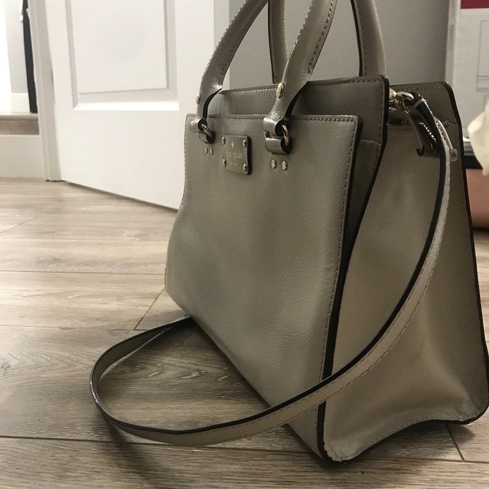 Kate spade beige shoulder hand carry handbag - Picture 2 of 6